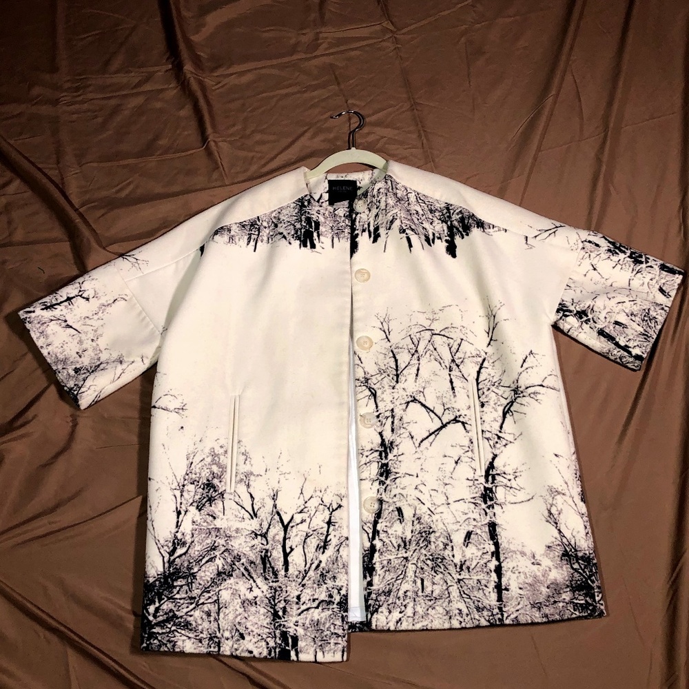 White winter overcoat